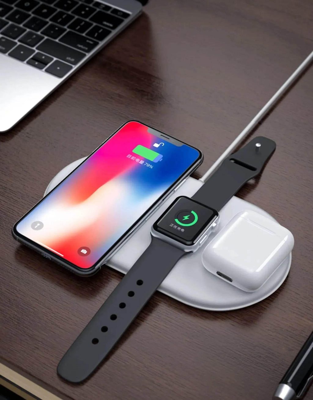 SmartCharge Pro 3-in-1 Wireless Charging Station for Phone, Smartwatch & Earbuds
