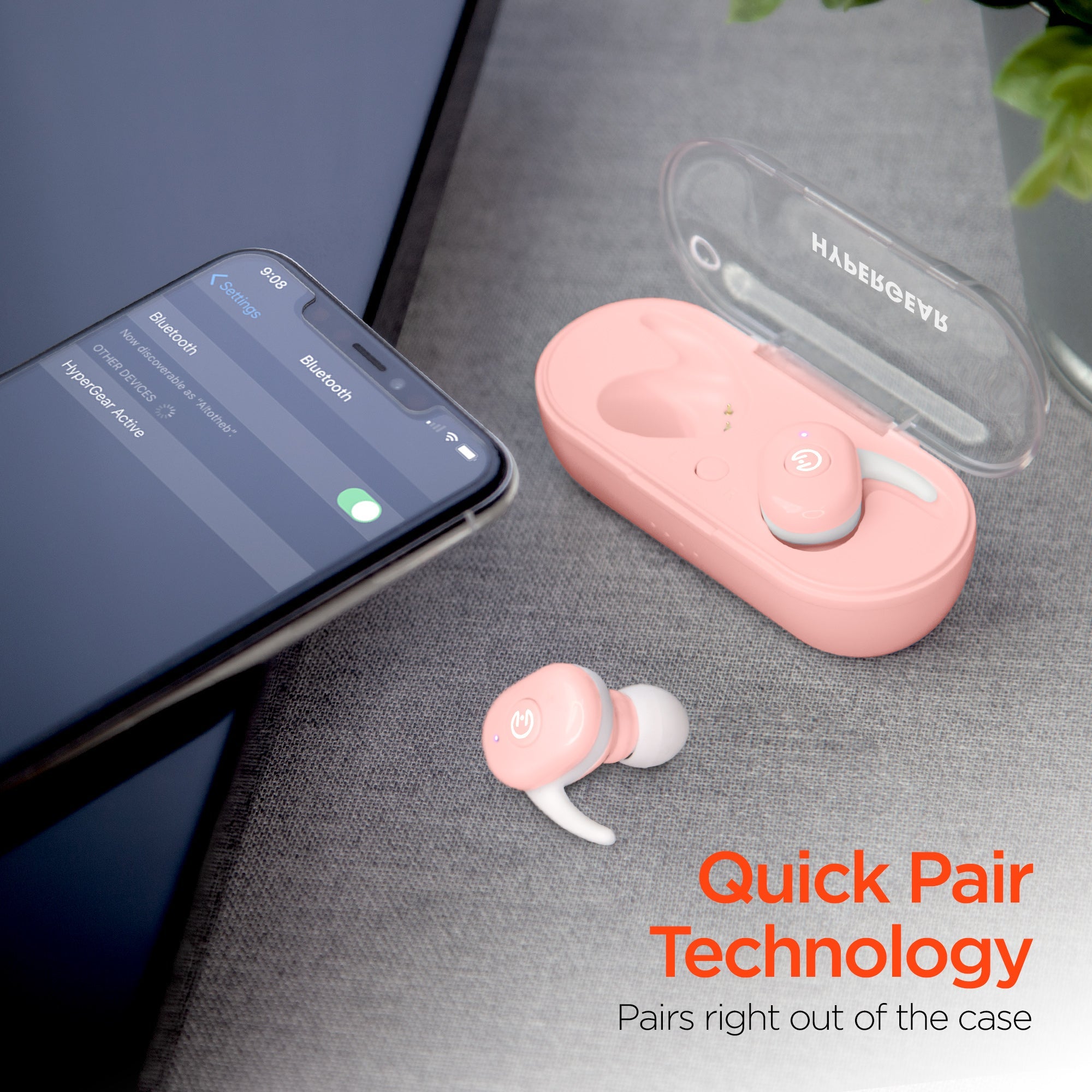 HyperGear Active True Wireless Earbuds- Bluetooth 5.0 with Charging Case
