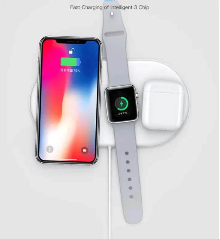 SmartCharge Pro 3-in-1 Wireless Charging Station for Phone, Smartwatch & Earbuds