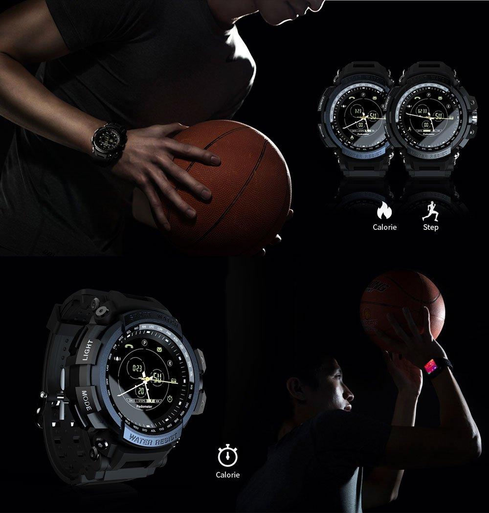 AquaFit Pro 5ATM Waterproof Smartwatch with Bluetooth Notifications