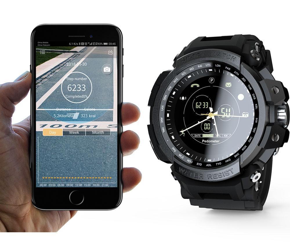 AquaFit Pro 5ATM Waterproof Smartwatch with Bluetooth Notifications