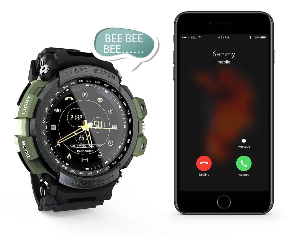AquaFit Pro 5ATM Waterproof Smartwatch with Bluetooth Notifications